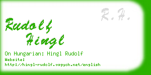 rudolf hingl business card